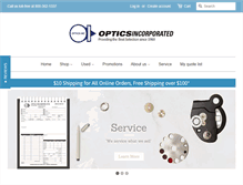 Tablet Screenshot of opticsinc.com